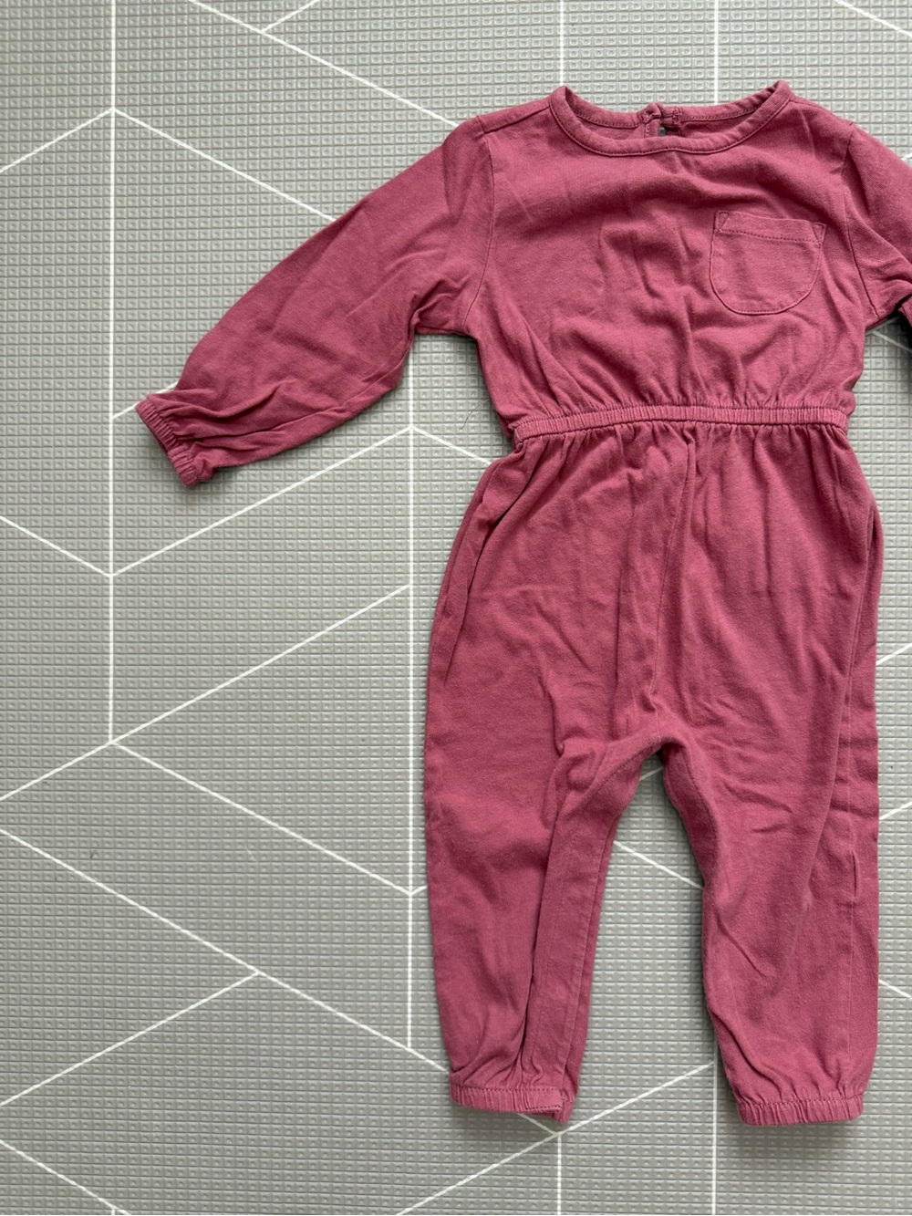Old Navy|Baby girl Long Sleeve cinched jumpsuit in Dusty Rose,Boho 12-18M•••soft
